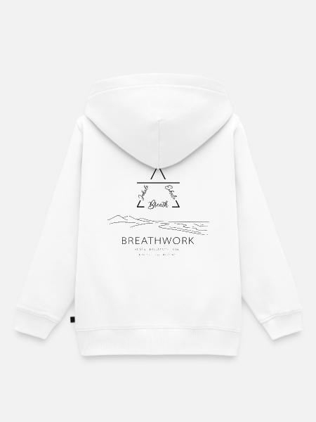 Inhale-Exhale-Breathing - Kinder Premium Organic Hoodie - Weiß