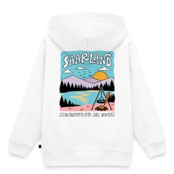 Saarland - Schwenkkultur seit immer! | Retro - Kinder Premium Organic Hoodie - Weiß - Hinten - AI Model Kid Female (0cm)