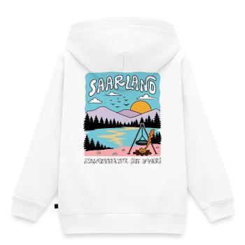Saarland, Schwenkkultur seit immer!  - Kinder Premium Organic Hoodie - Weiß - Hinten - AI Model Kid Female (0cm)
