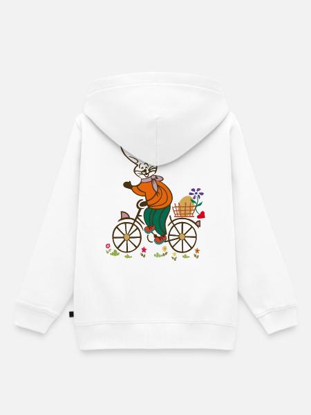 Osterhase, Osterei, Osterfest - Kinder Premium Organic Hoodie - Weiß