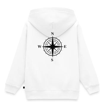 Voile - Voile - Sweat Premium à capuche enfant bio - blanc - Dos - AI Model Kid Female (0cm)