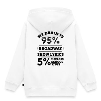 théâtre - Sweat Premium à capuche enfant bio - blanc - Dos - AI Model Kid Female (0cm)