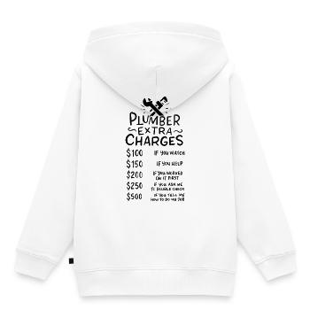 Klempner - Kinder Premium Organic Hoodie - Weiß - Hinten - AI Model Kid Female (0cm)