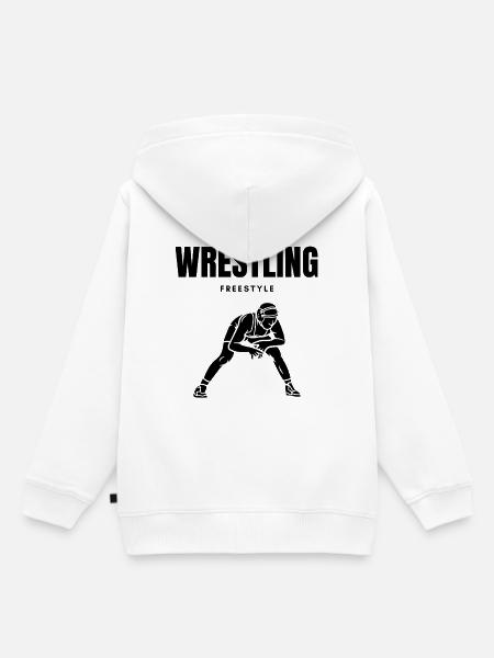 FREISTIL-WRESTLING - Kinder Premium Organic Hoodie - Weiß