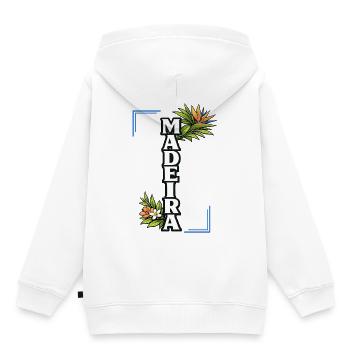 Madeira Blumeninsel Tropische Reiseliebe - Kinder Premium Organic Hoodie - Weiß - Hinten - AI Model Kid Female (0cm)