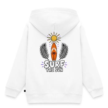 Surf the Sun – Summer, sun and surfboard - Kids Premium Organic Hoodie - white - Back - AI Model Kid Female (0cm)