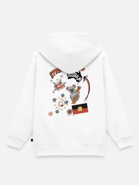 Strewth Australia - Kinder Premium Organic Hoodie - Weiß