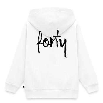 40 forty birthday gift number 40 number - Kids Premium Organic Hoodie - white - Back - AI Model Kid Female (0cm)