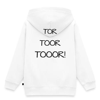 TOR TOOR TOOOR! Fußball Fan Meisterschaft Spiel - Kinder Premium Organic Hoodie - Weiß - Hinten - AI Model Kid Female (0cm)