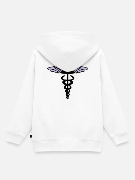 Caduceus - Kinder Premium Organic Hoodie - Weiß