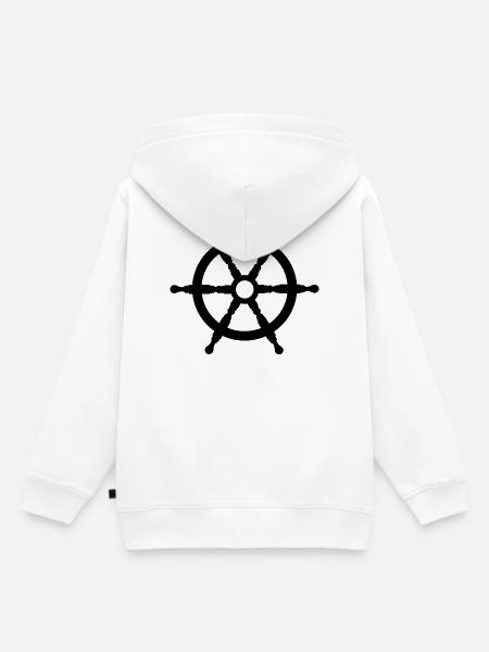 Segelboot - Kinder Premium Organic Hoodie - Weiß