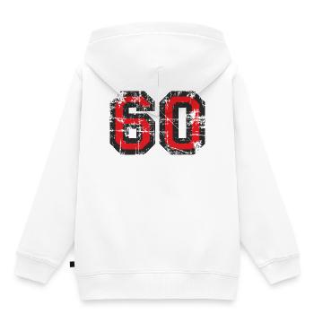Number 60 Sixty 60th Birthday Design (EU) - Kids Premium Organic Hoodie - white - Back - AI Model Kid Female (0cm)