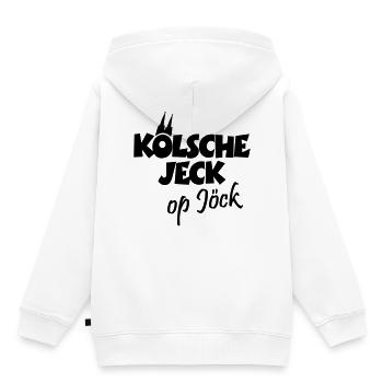 Kölsche Jeck op Jöck Kölsch Köln - Kinder Premium Organic Hoodie - Weiß - Hinten - AI Model Kid Female (0cm)