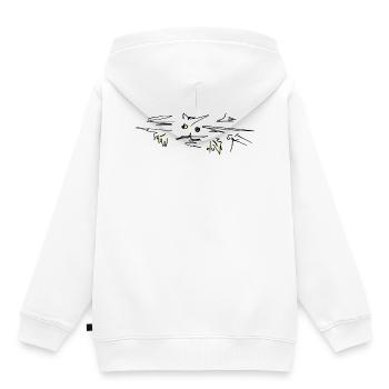 Chat Chat - Sweat Premium à capuche enfant bio - blanc - Dos - AI Model Kid Female (0cm)
