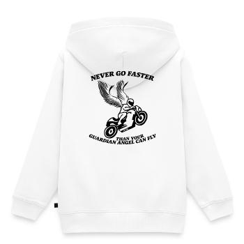 N’allez jamais plus vite que votre ange gardien ne peut voler - Sweat Premium à capuche enfant bio - blanc - Dos - AI Model Kid Female (0cm)