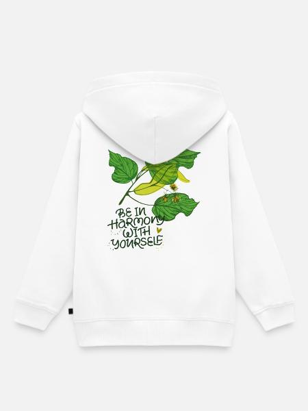 Harmonie, Natur - Kinder Premium Organic Hoodie - Weiß