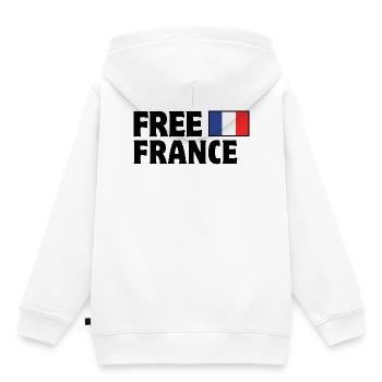 Frankreich, ich bin Franzose, es lebe Frankreich - Kinder Premium Organic Hoodie - Weiß - Hinten - AI Model Kid Female (0cm)