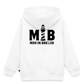 bretagne, breton, celte - Sweat Premium à capuche enfant bio - blanc - Dos - AI Model Kid Female (0cm)