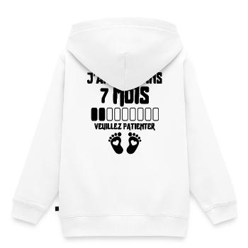 Werdender Vater, werdende Mutter, Schwangerschaft - Kinder Premium Organic Hoodie - Weiß - Hinten - AI Model Kid Female (0cm)