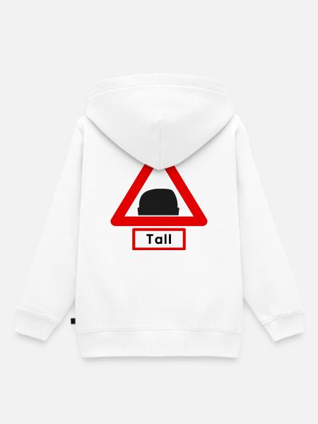 Achtung: Groß! Kopf-Symbol 🚧 - Kinder Premium Organic Hoodie - Weiß