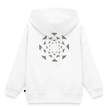 Symbole graphique - Sweat Premium à capuche enfant bio - blanc - Dos - AI Model Kid Female (0cm)