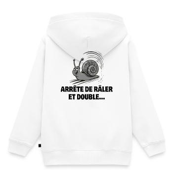 Führerschein, Schnecke, Geschwindigkeit - Kinder Premium Organic Hoodie - Weiß - Hinten - AI Model Kid Female (0cm)