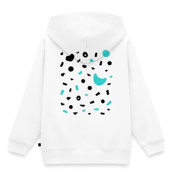 Boulder Project 7a Design Prises d’escalade Escalade - Sweat Premium à capuche enfant bio - blanc - Dos - AI Model Kid Female (0cm)