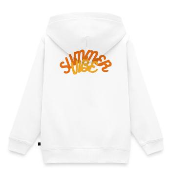 Abstraktes Farbenspiel mit warmen Tönen - Kinder Premium Organic Hoodie - Weiß - Hinten - AI Model Kid Female (0cm)