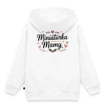 Mamas Thumbnail – Weihnachtsausgabe - Kinder Premium Organic Hoodie - Weiß - Hinten - AI Model Kid Female (0cm)