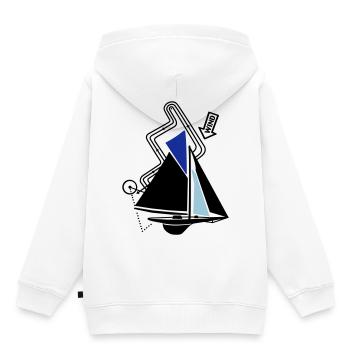 Classic Sailing Yacht Regatta Course Sailboat Yacht - Kids Premium Organic Hoodie - white - Back - AI Model Kid Female (0cm)