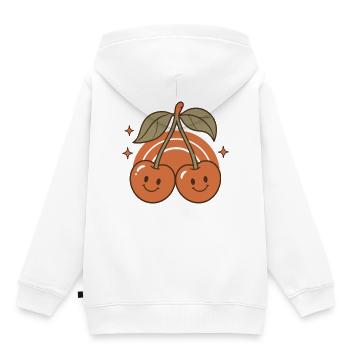 Sweet Retro Cherries Smile - Kids Premium Organic Hoodie - white - Back - AI Model Kid Female (0cm)