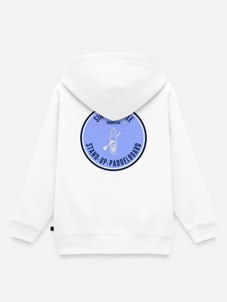 Singliser See Stand-Up-Paddleboard - Kinder Premium Organic Hoodie - Weiß