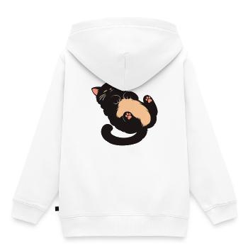 Kuschelkatz mit flauschigem Bauch - Kinder Premium Organic Hoodie - Weiß - Hinten - AI Model Kid Female (0cm)