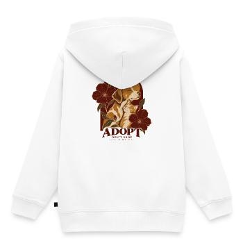 Adopt Don’t Shop Dog & Cat - Kinder Premium Organic Hoodie - Weiß - Hinten - AI Model Kid Female (0cm)