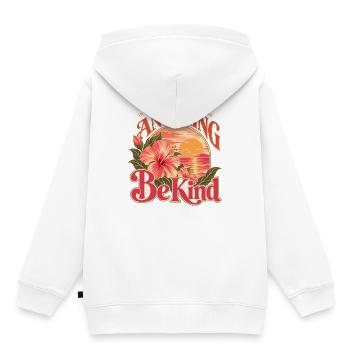 In A World Be Kind Tropical - Kinder Premium Organic Hoodie - Weiß - Hinten - AI Model Kid Female (0cm)