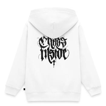 Chaos Inside - Kinder Premium Organic Hoodie - Weiß - Hinten - AI Model Kid Female (0cm)