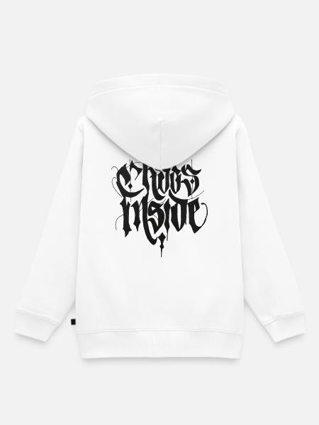 Chaos Inside - Kinder Premium Organic Hoodie - Weiß