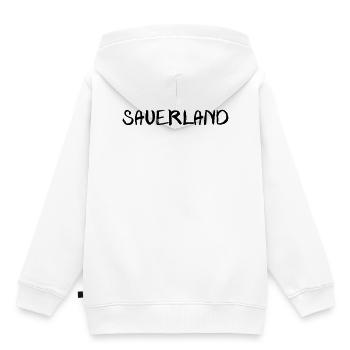 echt.SAUERLAND pur schwatt R - Kinder Premium Organic Hoodie - Weiß - Hinten - AI Model Kid Female (0cm)