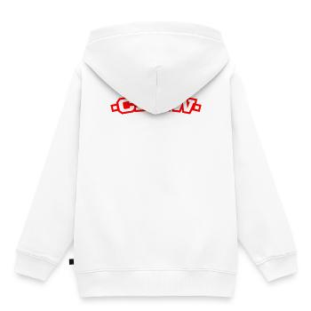 crew - Sweat Premium à capuche enfant bio - blanc - Dos - AI Model Kid Female (0cm)
