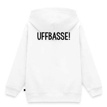 UFFBASSE Dialekt badisch - Kinder Premium Organic Hoodie - Weiß - Hinten - AI Model Kid Female (0cm)