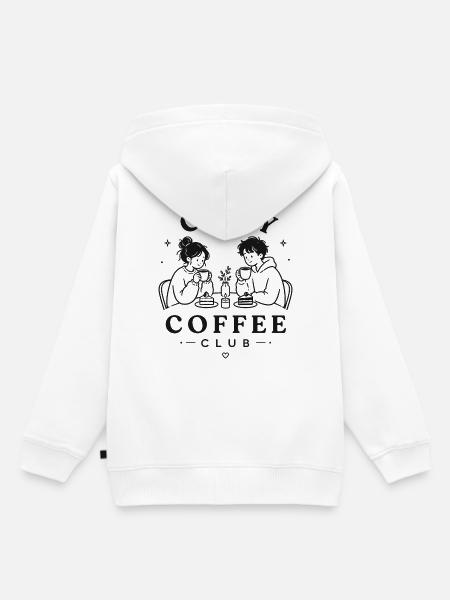 KaffeeClub Kuschelzeit - Kinder Premium Organic Hoodie - Weiß