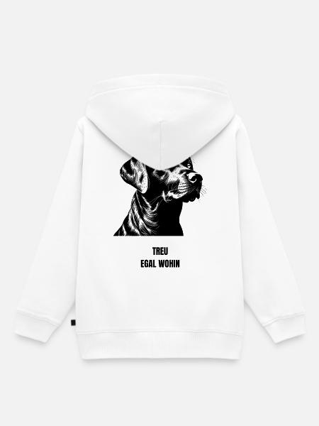 NM Hoddie - Treu Egal wohin - Kinder Premium Organic Hoodie - Weiß