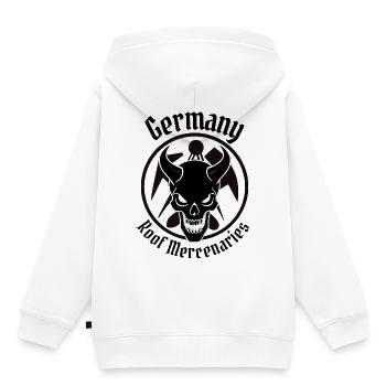Mercenaires de toit allemands - Sweat Premium à capuche enfant bio - blanc - Dos - AI Model Kid Female (0cm)