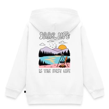 Saarland - Saar Life is the Best Life - Kids Premium Organic Hoodie - white - Back - AI Model Kid Female (0cm)