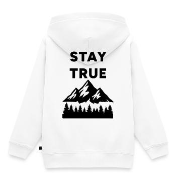 Restez fidèle - Spike - Sweat Premium à capuche enfant bio - blanc - Dos - AI Model Kid Female (0cm)