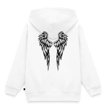 Comic Angel - Sweat Premium à capuche enfant bio - blanc - Dos - AI Model Kid Female (0cm)