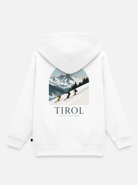 Tirol Austria Alpine Skiing - Kinder Premium Organic Hoodie - Weiß