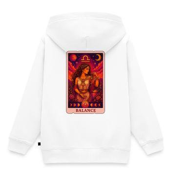 Libra Tarot - Kids Premium Organic Hoodie - white - Back - AI Model Kid Female (0cm)