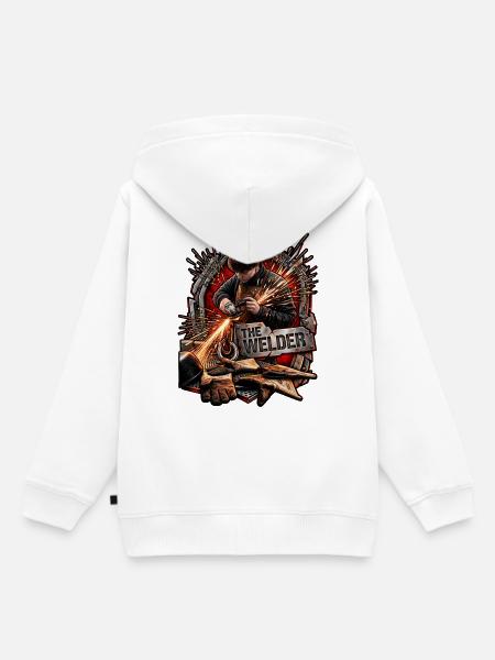 Der Schweißer Funkenkraft - Kinder Premium Organic Hoodie - Weiß