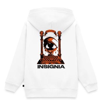 Okkultes Wahrzeichen – Augen, die sehen - Kinder Premium Organic Hoodie - Weiß - Hinten - AI Model Kid Female (0cm)